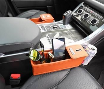 Car Seat Storage Pocket With Cupholders