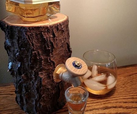 The Real Wood Log Liquor Dispenser - New and Improved