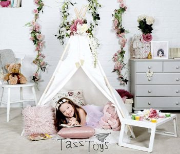 Kids Teepee Tent for Kids - With Fairy Lights