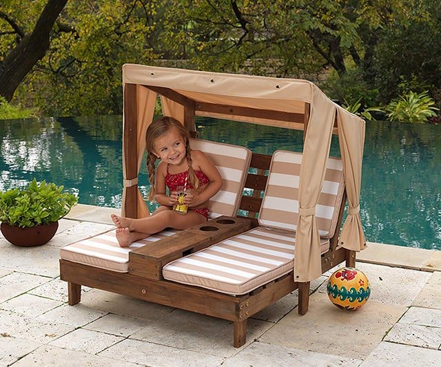 mini outdoor chaise lounger for kids