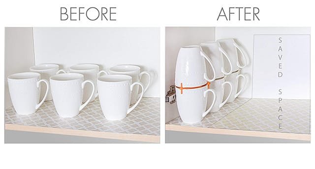 ELYPRO Coffee Mug Organizers Before After