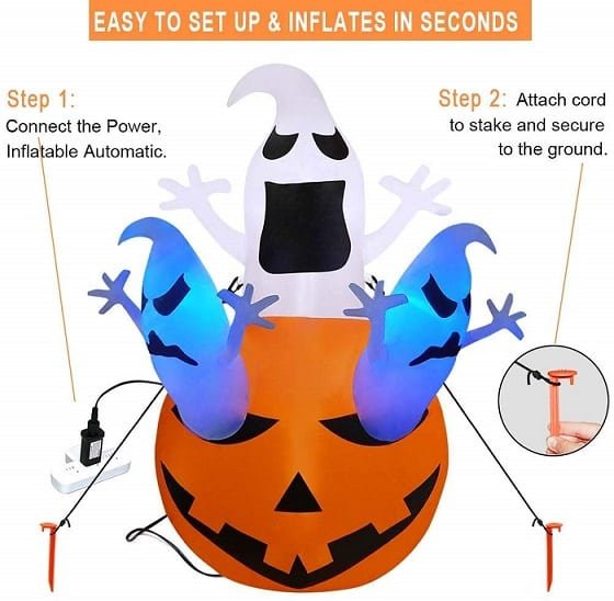 Halloween Airblown Inflatable Decoration Pumpkin Ghost