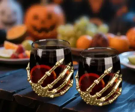 Skeleton Hand Wine Glass Makes a Creepy-Cool Gift